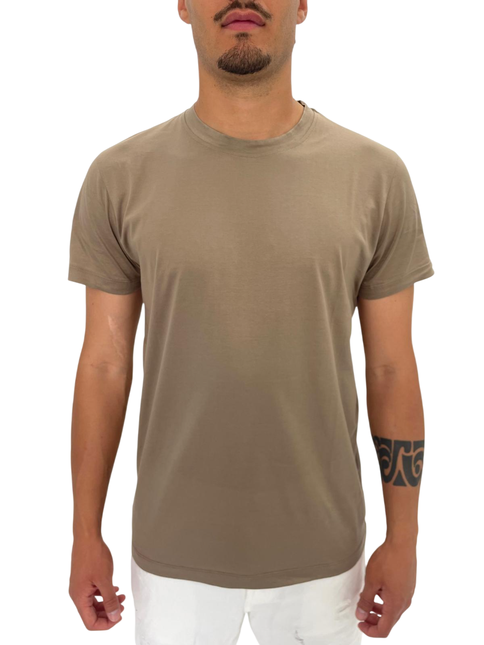 Tシャツ・カットソー DANIELE ALESSANDRINI Men T-shirt Tobacco DA1SS25T008 480 DANIELE ALESSANDRINI: T-shirt men - Tobacco | Daniele